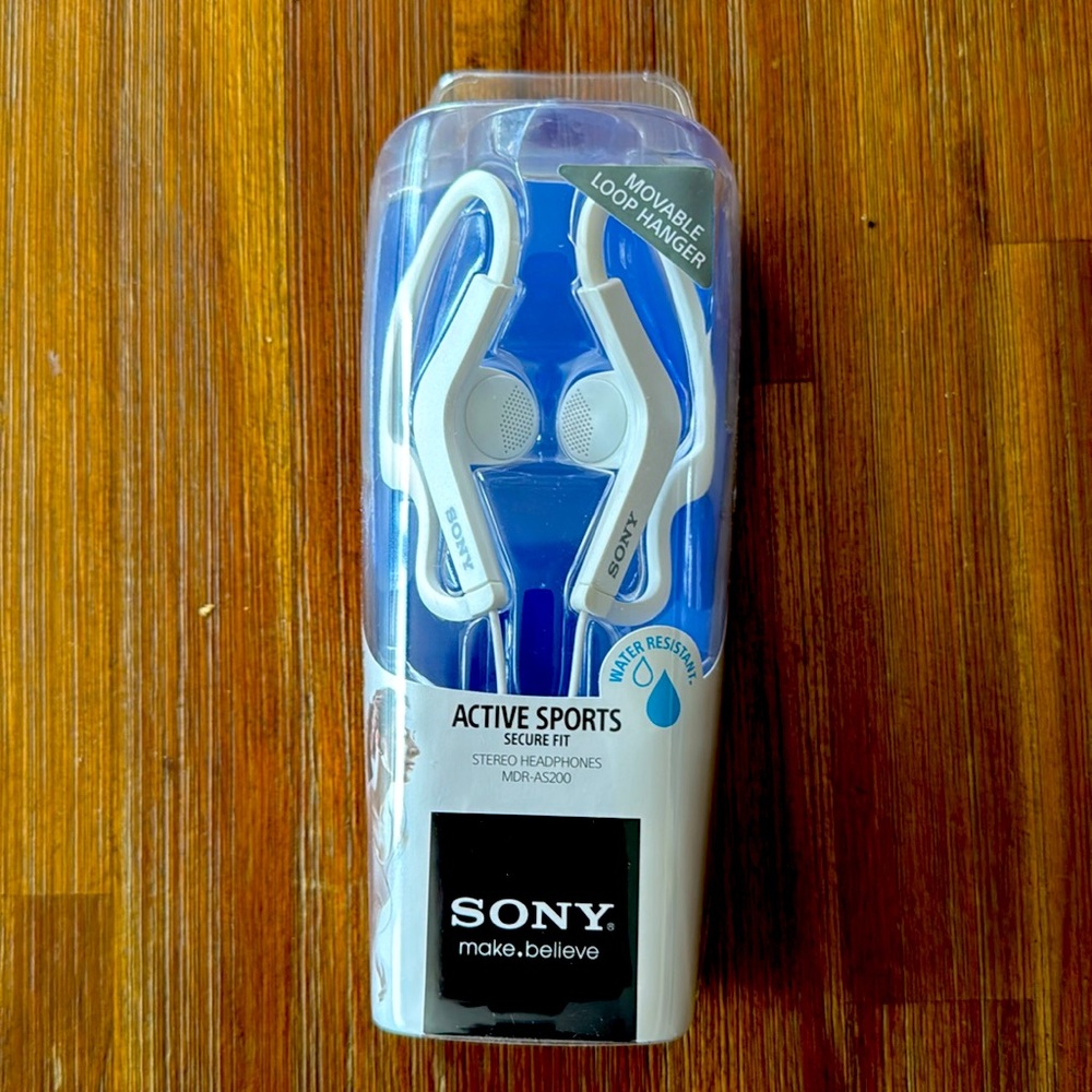 Sony MDR-AS200 Stereo Headphones BRAND NEW Factory Sealed.